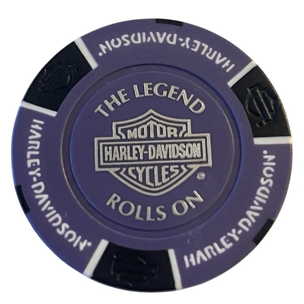 Sturgis South Dakota The Legend Rolls On Harley Davidson Poker Chip Purple Black